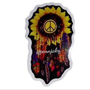 SUNFLOWER sticker for water bottles laptops cards crafts laptop dreamcatcher (b)